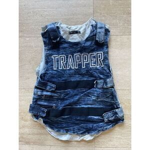 FOCUS Denin Trapper Vest Men Blue Size M